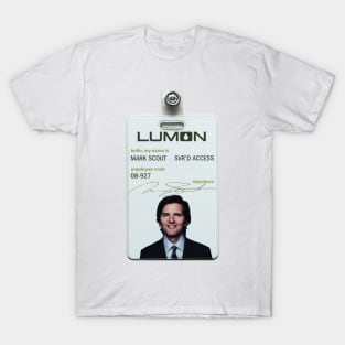 Severance series lumon industries MARK SCOUT Badge fan works graphic design by ironpalette T-Shirt